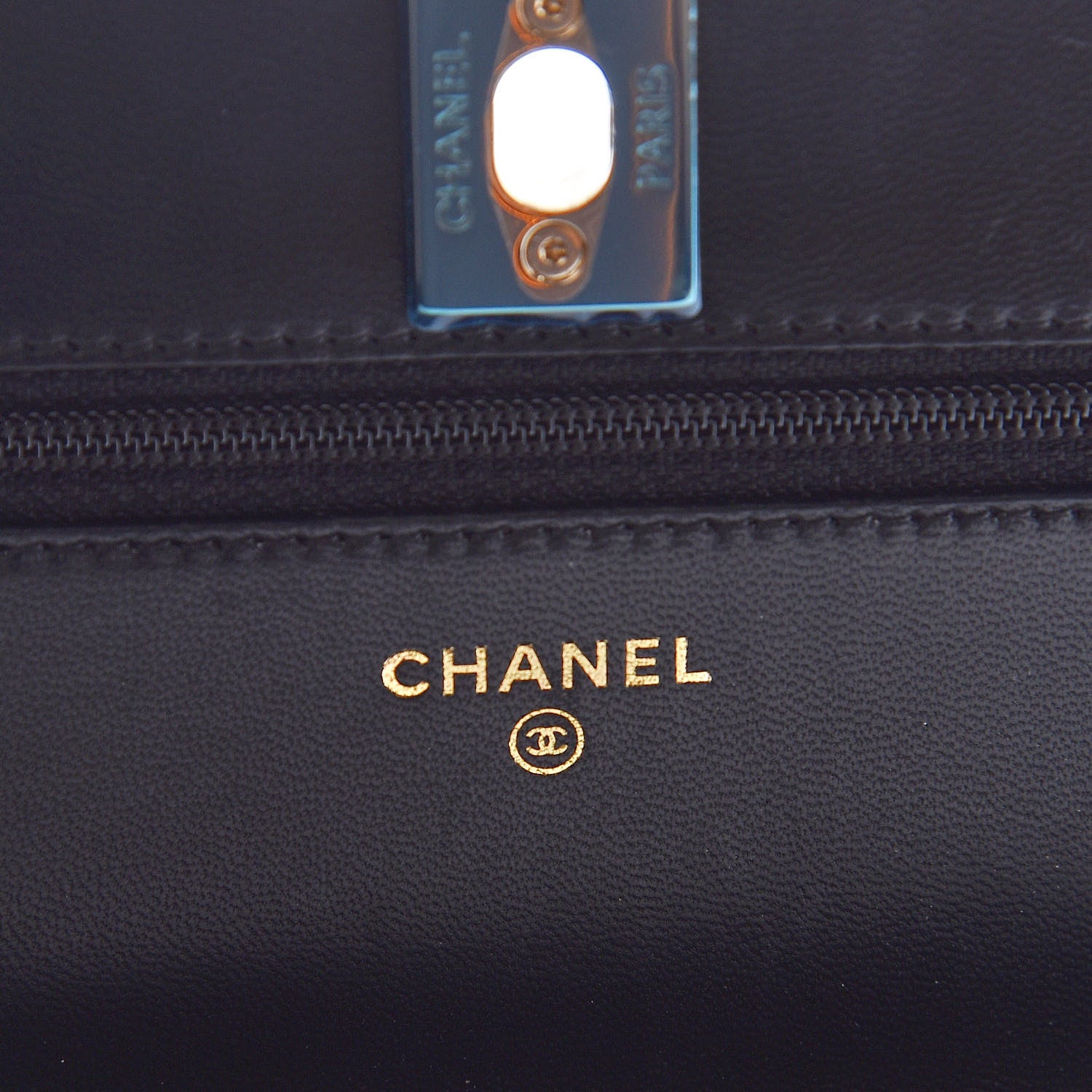 Chanel Lambskin Quilted Trendy CC Wallet On Chain WOC Black 6 of 13