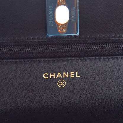 Chanel Lambskin Quilted Trendy CC Wallet On Chain WOC Black 6 of 13