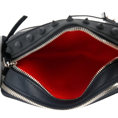 Christian Louboutin Empire Calfskin Gomme Spikes Loubitown Crossbody Loubi Navy 5 of 10