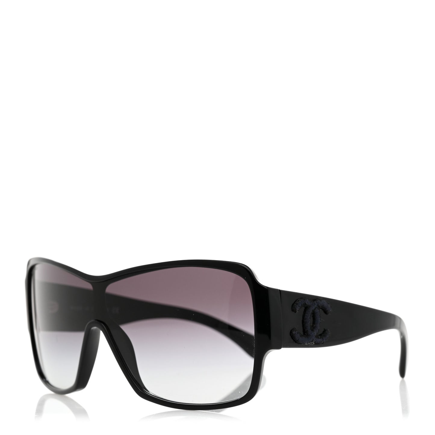 Acetate Shield Sunglasses 5449-A Black