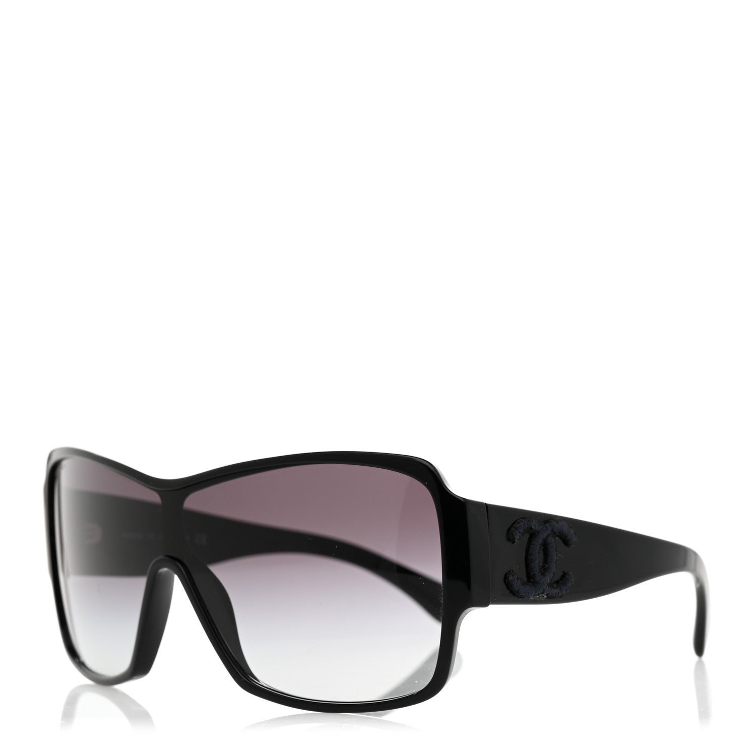 Chanel Acetate Shield Sunglasses 5449-A Black 1 of 8