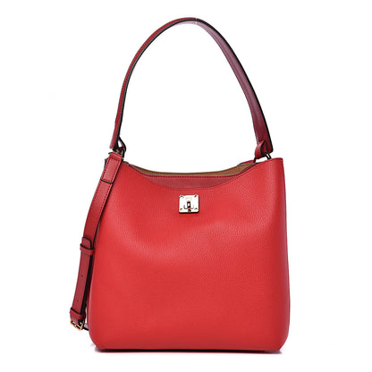 MCM Grained Calfskin Medium Milla Hobo Ruby Red 1 of 7