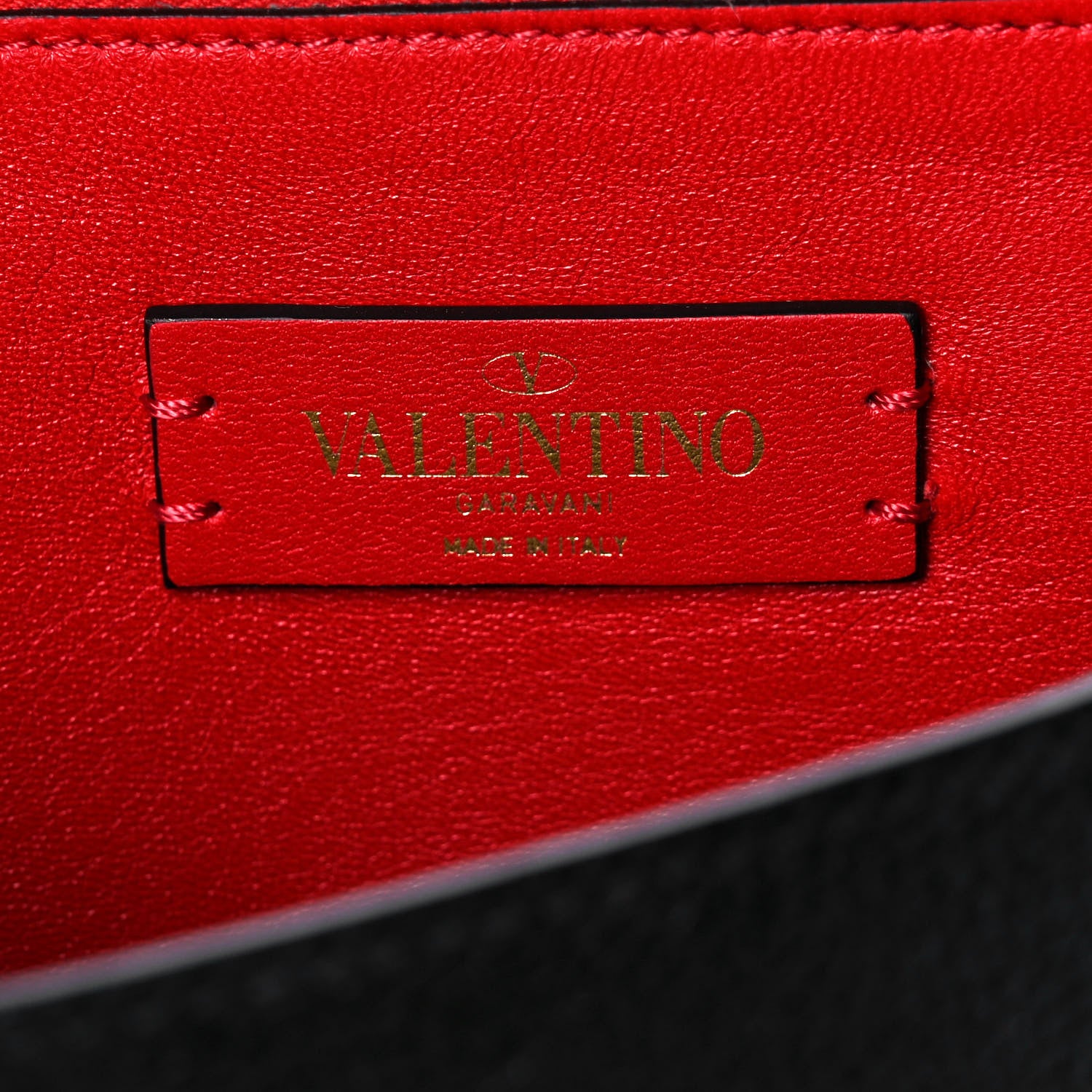 Valentino Garavani Smooth Calfskin Medium Vring Shoulder Bag Rouge Pur Cerise Black 6 of 12