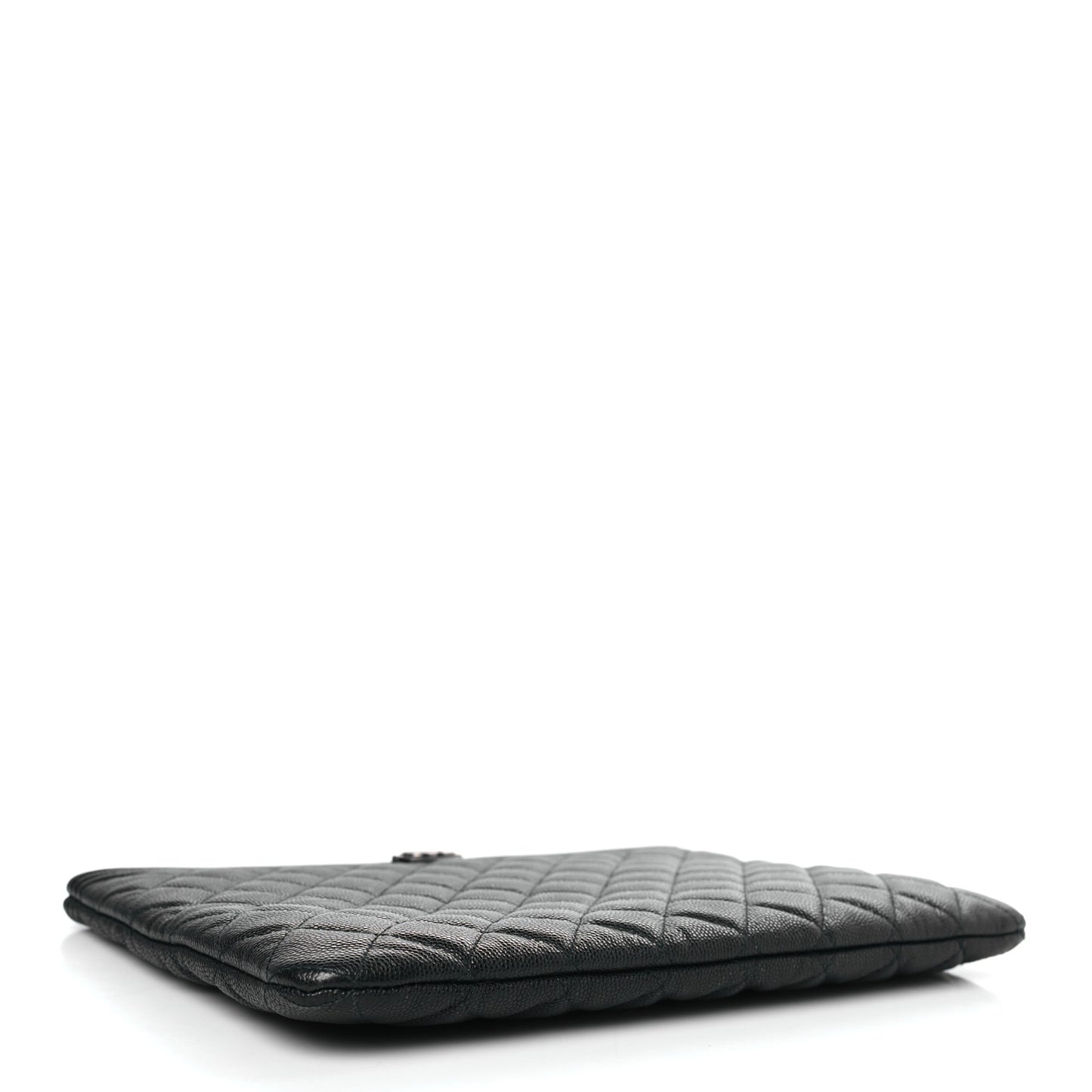 Caviar Quilted Medium Boy Cosmetic Case Black