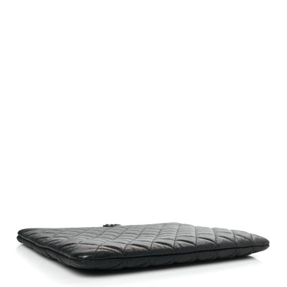 Chanel Caviar Quilted Medium Boy Cosmetic Case Black 3 of 9