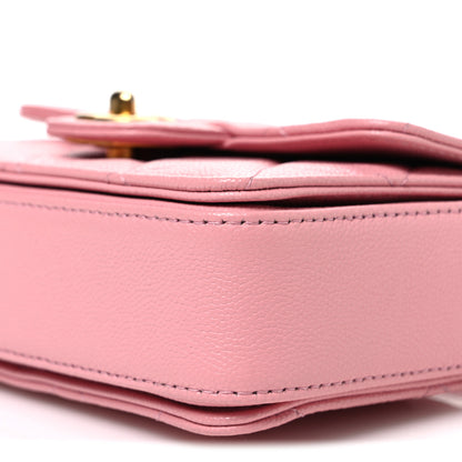 Chanel Shiny Caviar Quilted Mini Top Handle Flap Pink 10 of 10