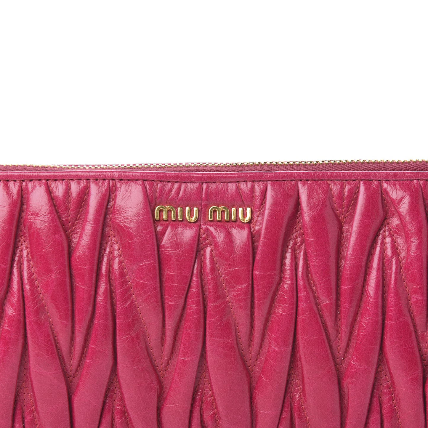 Nappa Matelasse Lux Wristlet Fuxia