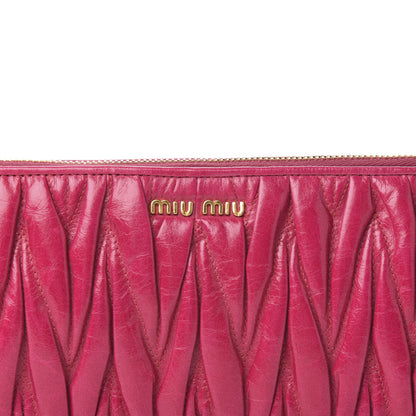 Miu Miu Nappa Matelasse Lux Wristlet Fuxia 8 of 8