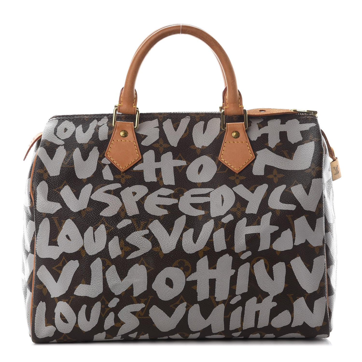 Louis Vuitton Monogram Graffiti Speedy 30 Silver 1 of 9