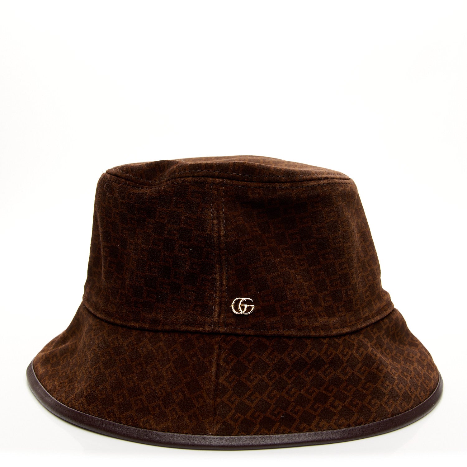 Gucci Suede GG Monogram Bucket Hat L Brown 3 of 11
