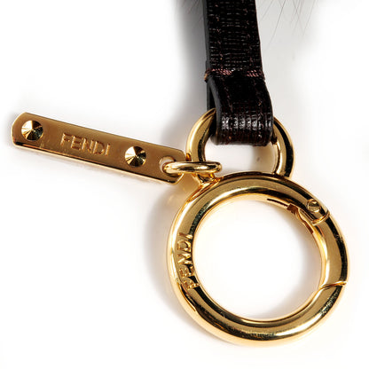 Fendi Fox Fur Vitello Elite Pom Pom Bag Charm Moro 5 of 5