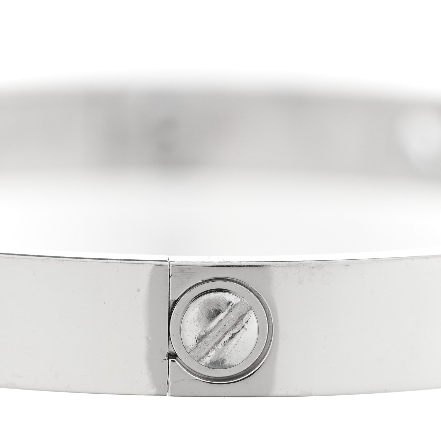 Cartier 18K White Gold Aquamarine Sapphire Spinel Amethyst LOVE Bracelet 17 5 of 7