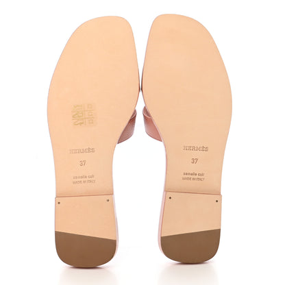 Hermes Epsom Oran Sandals 37 Rose Aube 5 of 8