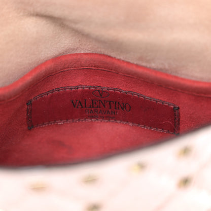 Valentino Garavani Craquele Nappa Small Rockstud Spike Shoulder Bag Water Rose 8 of 12