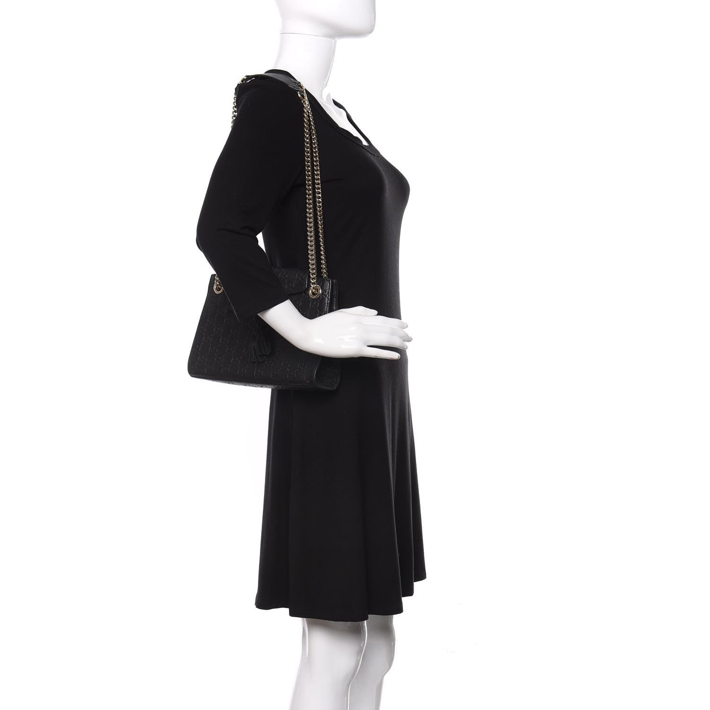 Guccissima Small Emily Shoulder Bag Black