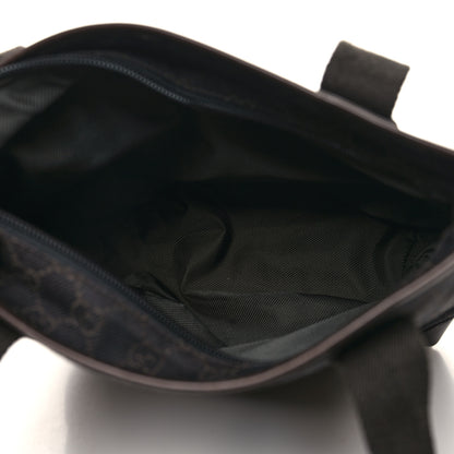 Gucci Denim Monogram Tote Bag Dark Brown 5 of 11