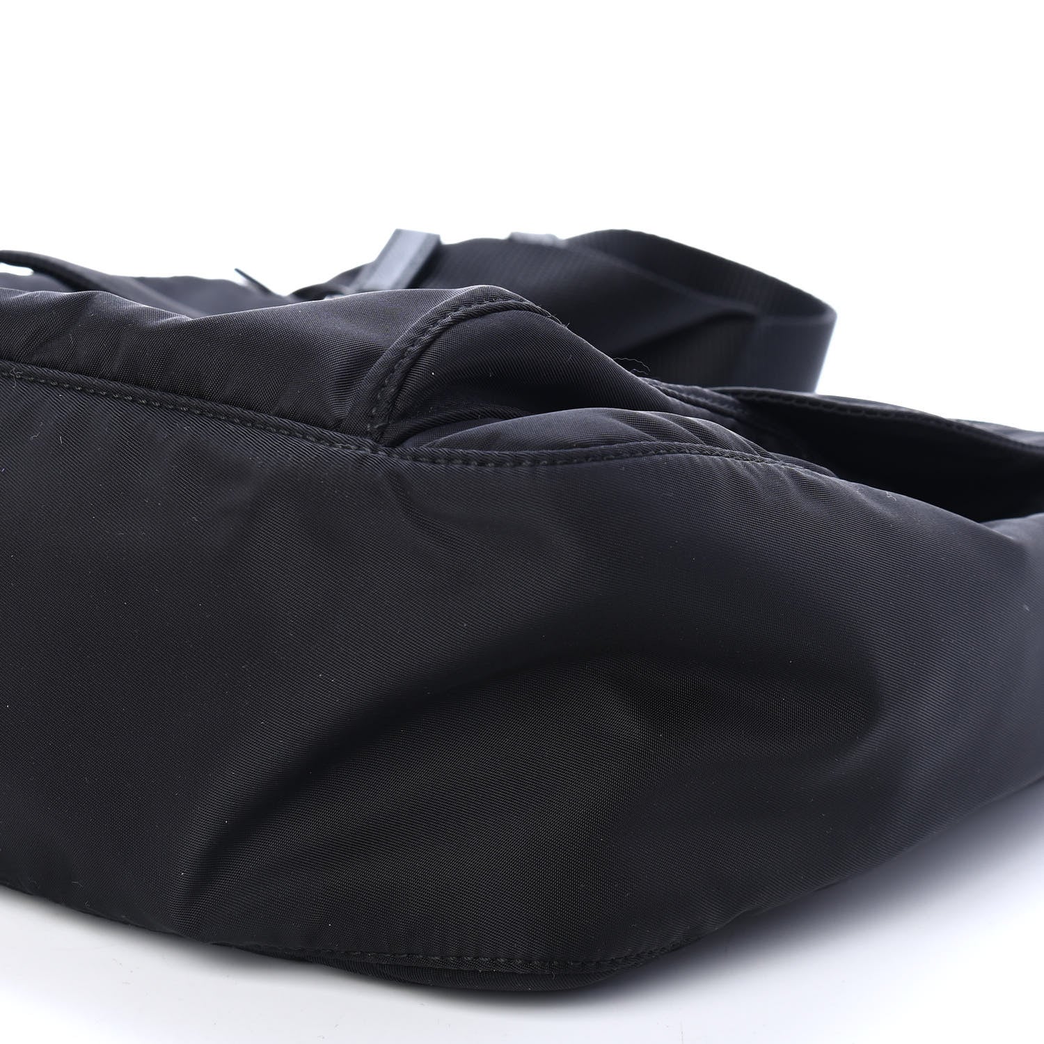 Prada Nylon Vela Saffiano Single Buckle Messenger Shoulder Bag Black 8 of 8