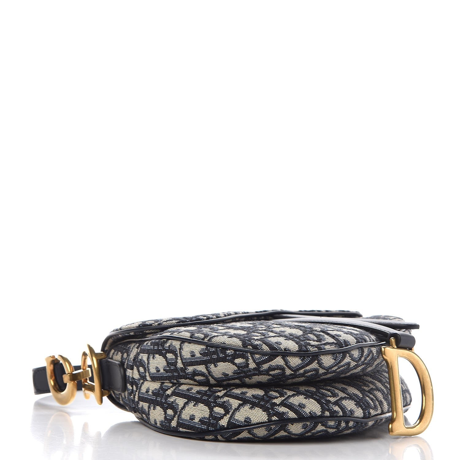 Christian Dior Oblique Saddle Bag Blue 4 of 8