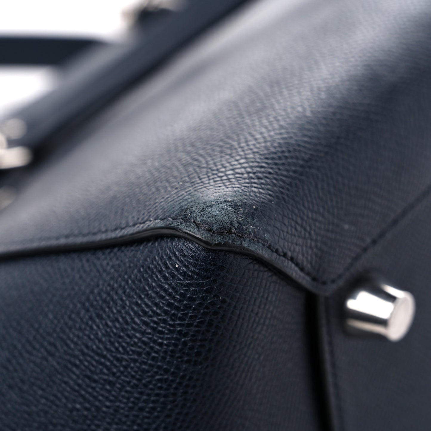 Grained Calfskin Mini Belt Bag Navy