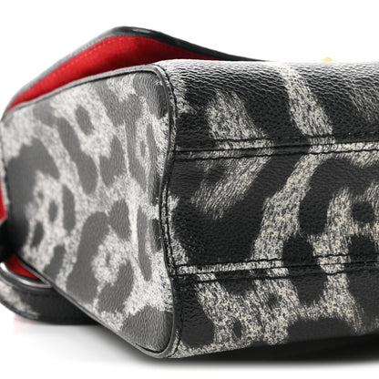 Louis Vuitton Calfskin Wild Animal Print Scarf Handle Twist Shoulder Bag MM 9 of 10