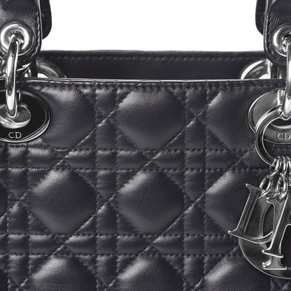 Christian Dior Lambskin Cannage Large Lady Dior Navy Blue 10 of 10