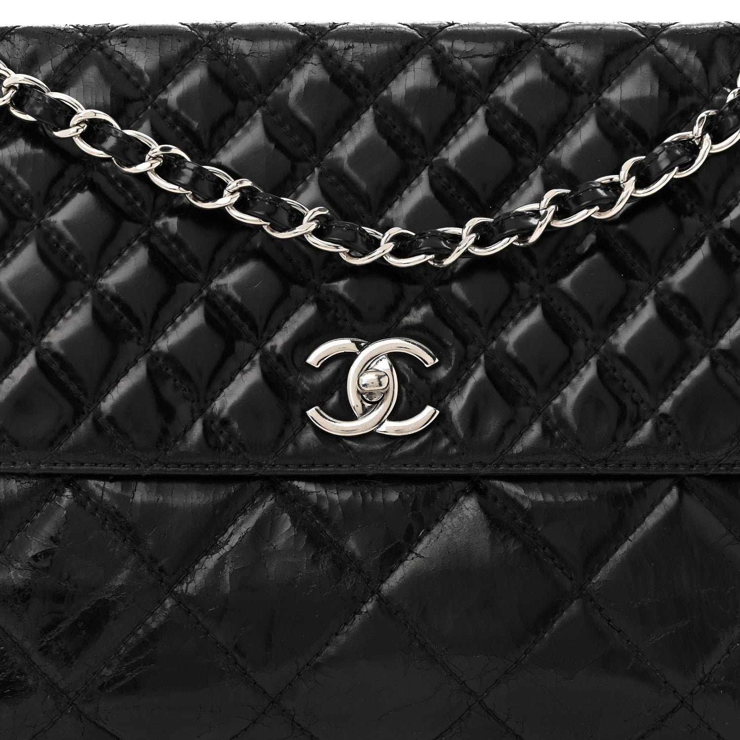 Chanel Vinyl Quilted In the Business Flap Bag Black 8 of 13