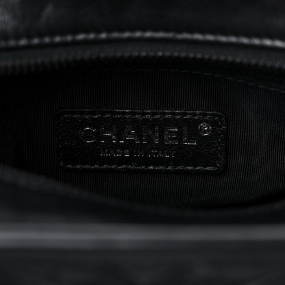 Chanel Aged Calfskin Chevron Quilted Small Gabrielle Hobo So Black 6 of 11