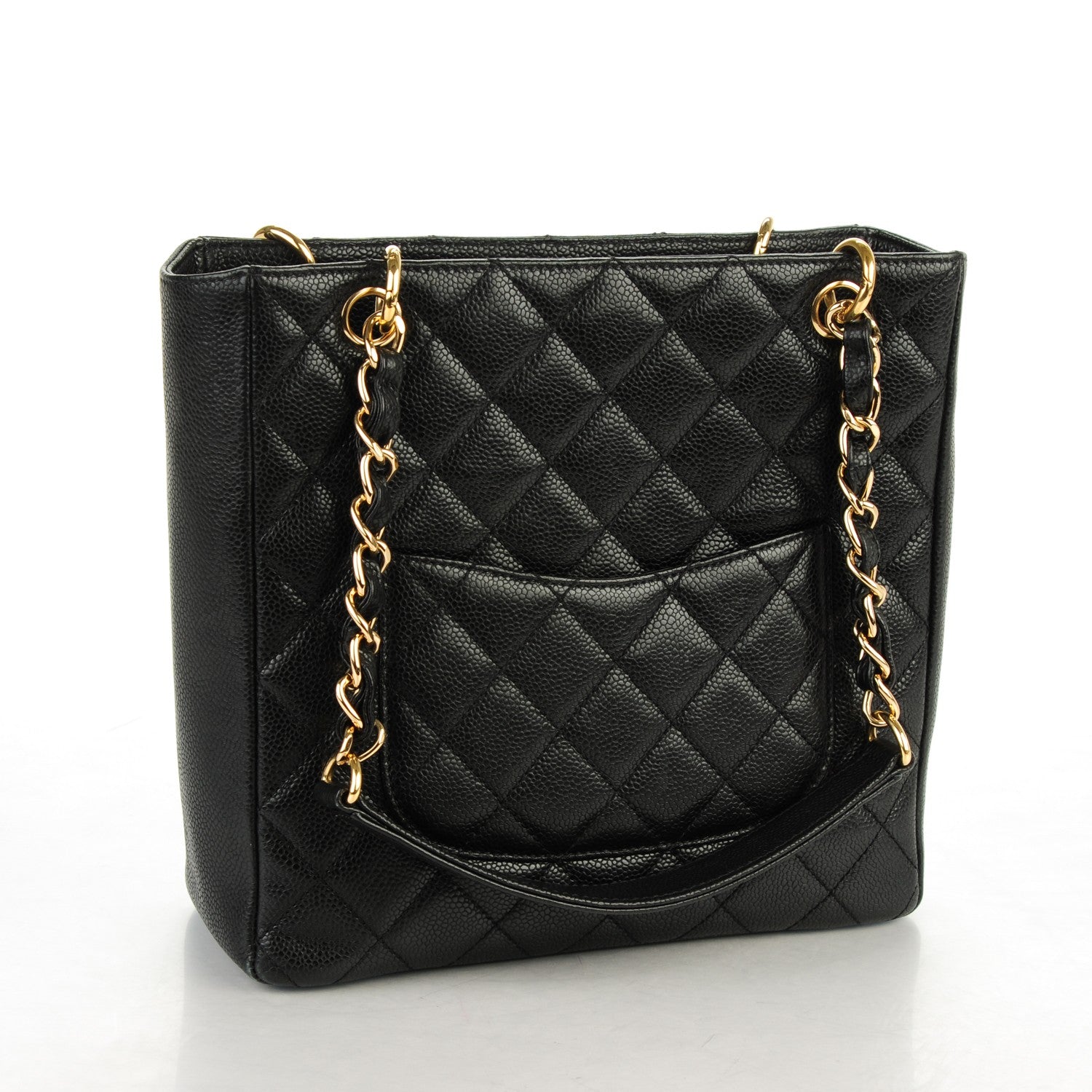 Chanel Caviar Quilted Petit Shopping Tote PST Black 3 of 9