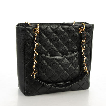 Chanel Caviar Quilted Petit Shopping Tote PST Black 3 of 9