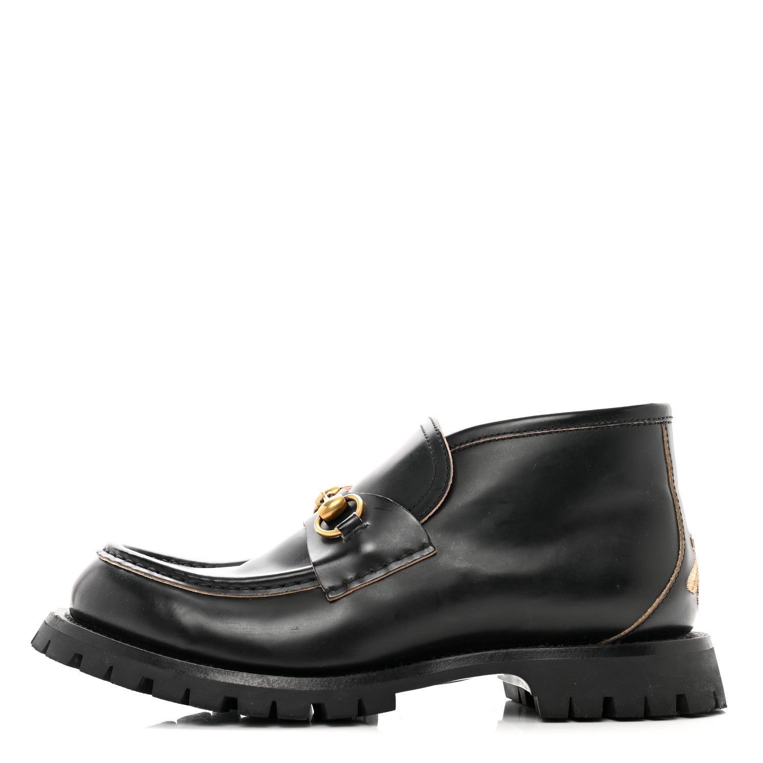Gucci Cordovan Lux Mens Harald Horsebit Ankle Boots 7.5 Black 1 of 10