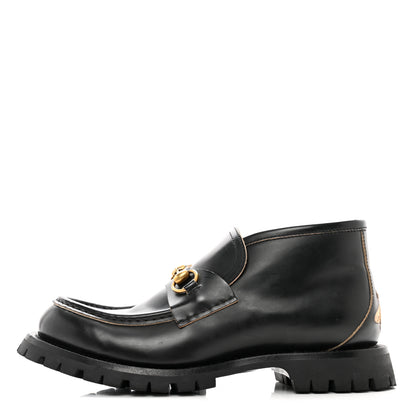 Gucci Cordovan Lux Mens Harald Horsebit Ankle Boots 7.5 Black 1 of 10