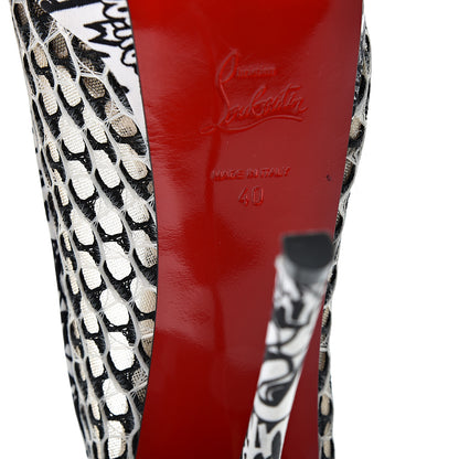 Christian Louboutin Maxi Fishnet Very Lace Fetish Peep 150 Pumps 40 Version Latte Black 9 of 9