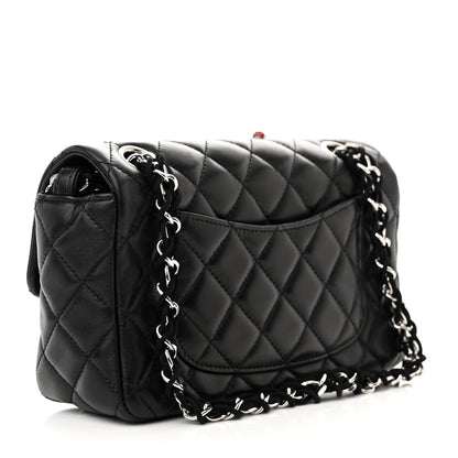 Chanel Lambskin Quilted Embellished Mini Ladybug Rectangular Flap Black 3 of 11
