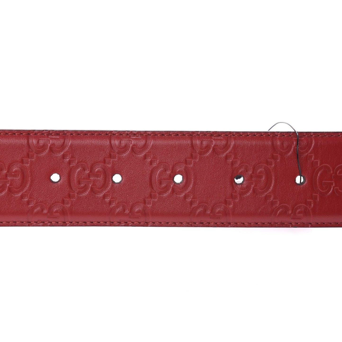 Guccissima Feline Plaque Belt 90 36 Hibiscus Red