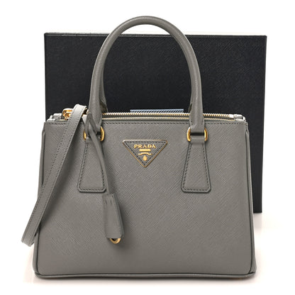 Prada Saffiano Lux Small Galleria Double Zip Tote Nube 10 of 10