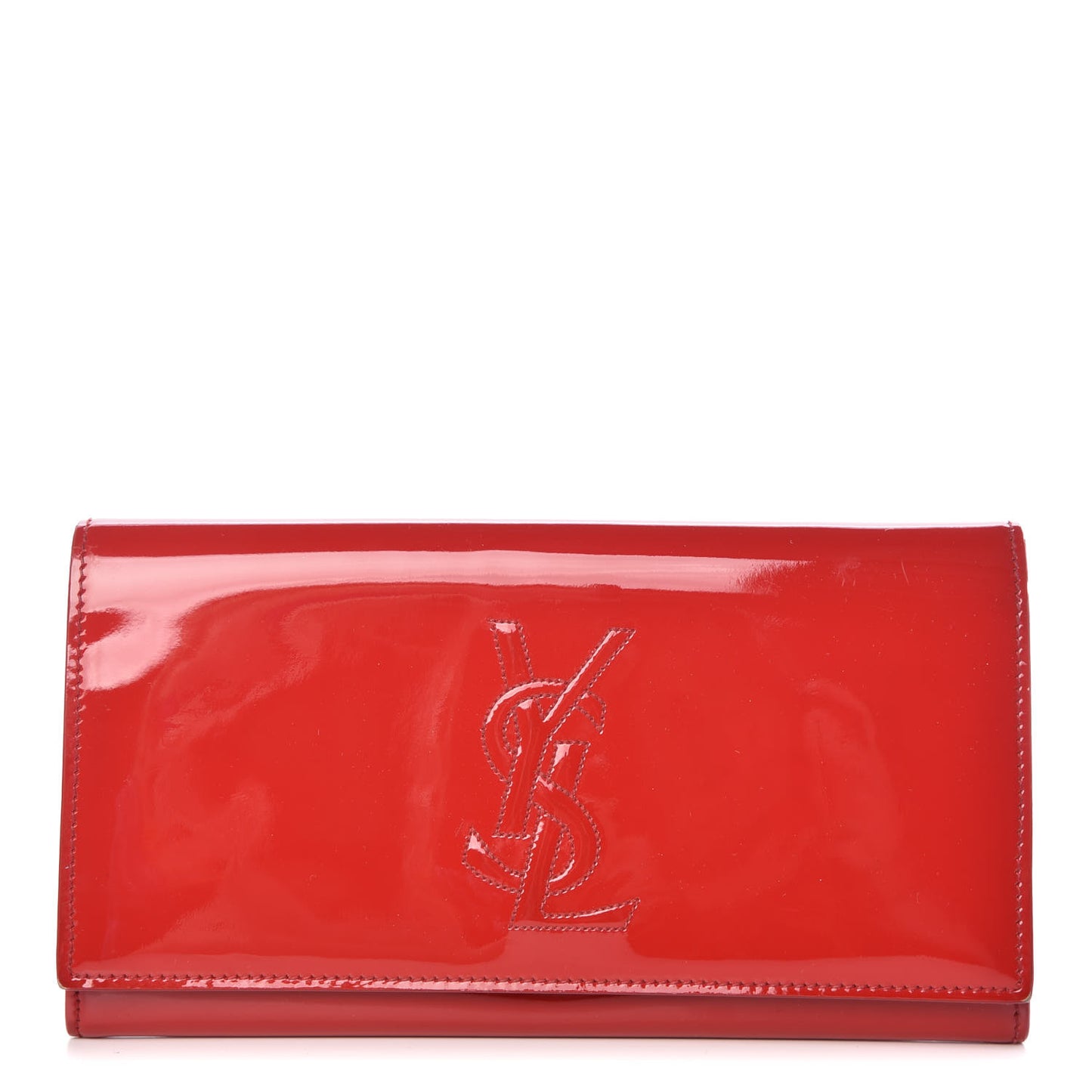 Patent Belle De Jour Flap Wallet Red