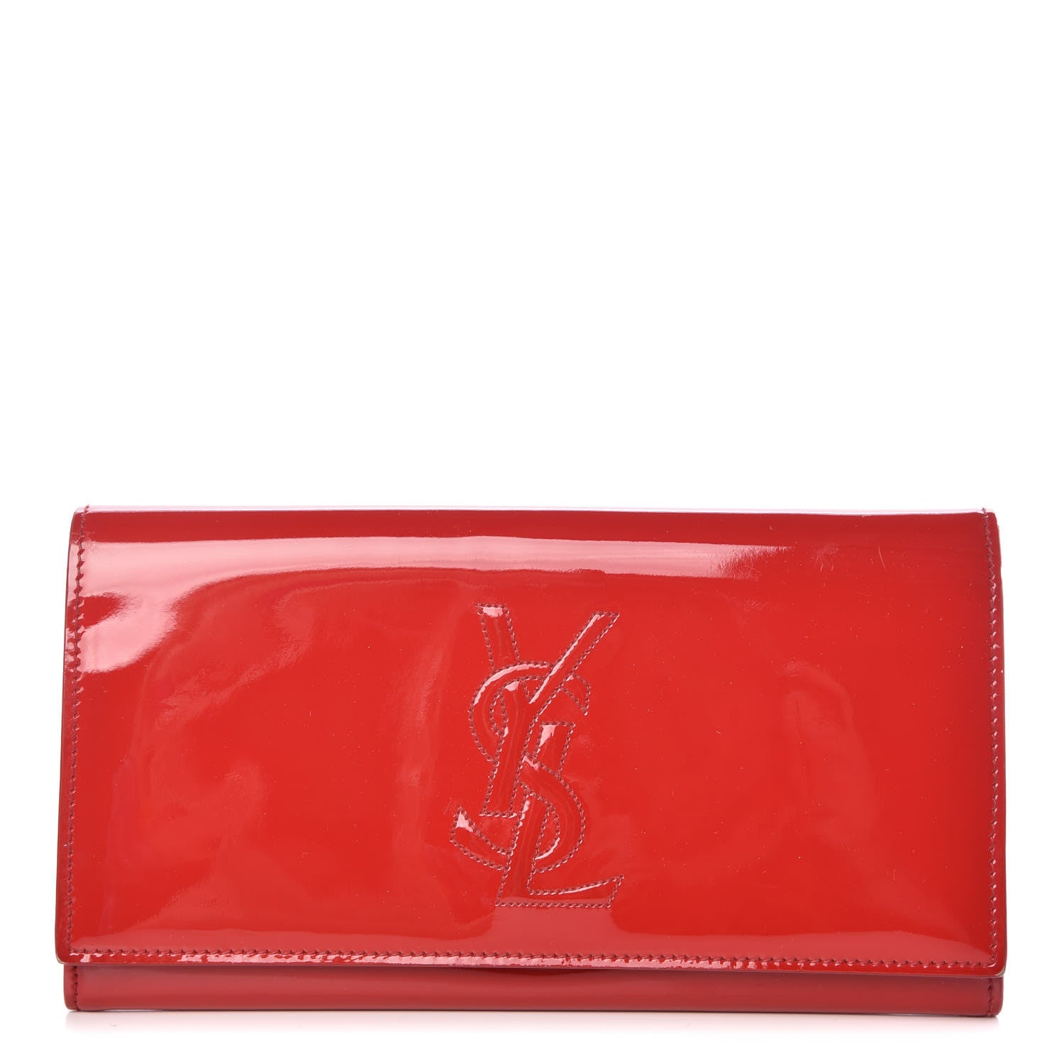 Saint Laurent Patent Belle De Jour Flap Wallet Red 1 of 13