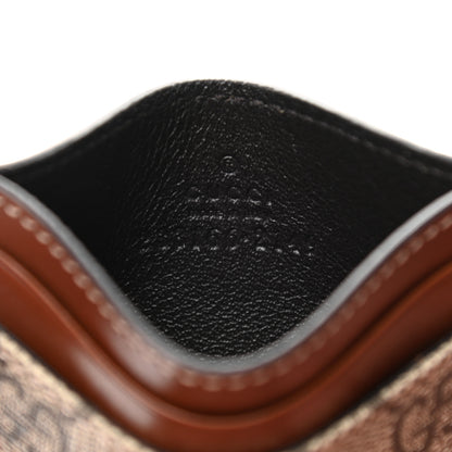 Gucci GG Supreme Monogram Calfskin Card Holder Beige Ebony Cuir 6 of 6