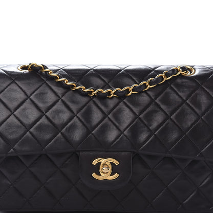 Chanel Lambskin Quilted Medium Double Flap Black 11 of 11