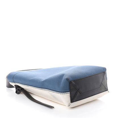 Celine Canvas Small Twisted Cabas Beige Blue 3 of 10