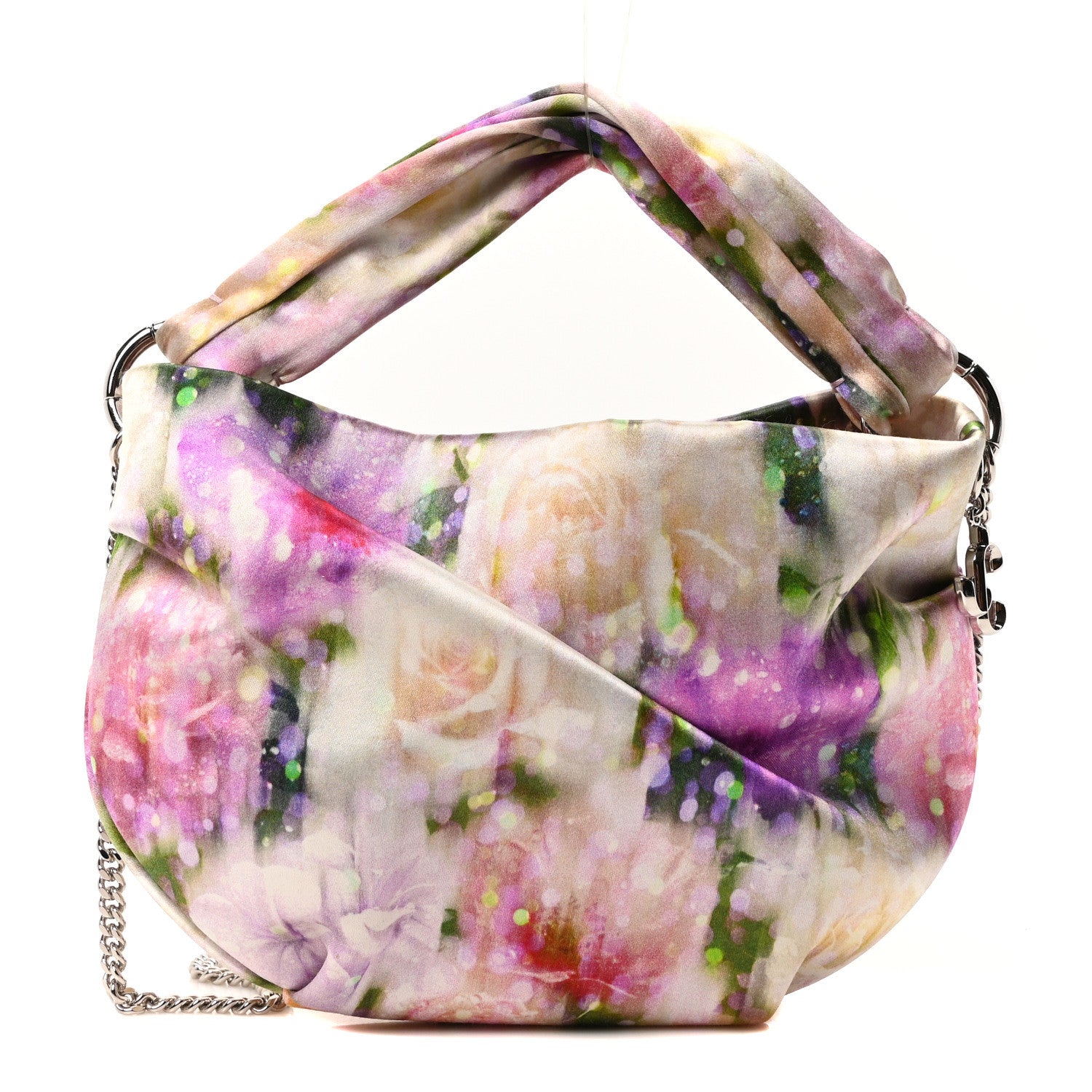 Jimmy Choo Satin Floral Bonny Shoulder Bag Multicolor 1 of 9