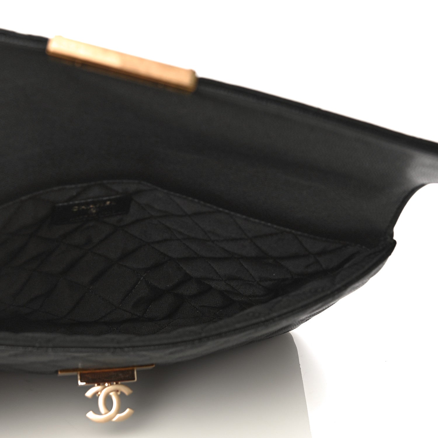 Chanel Caviar Quilted Medium Golden Class Pouch Black 5 of 9