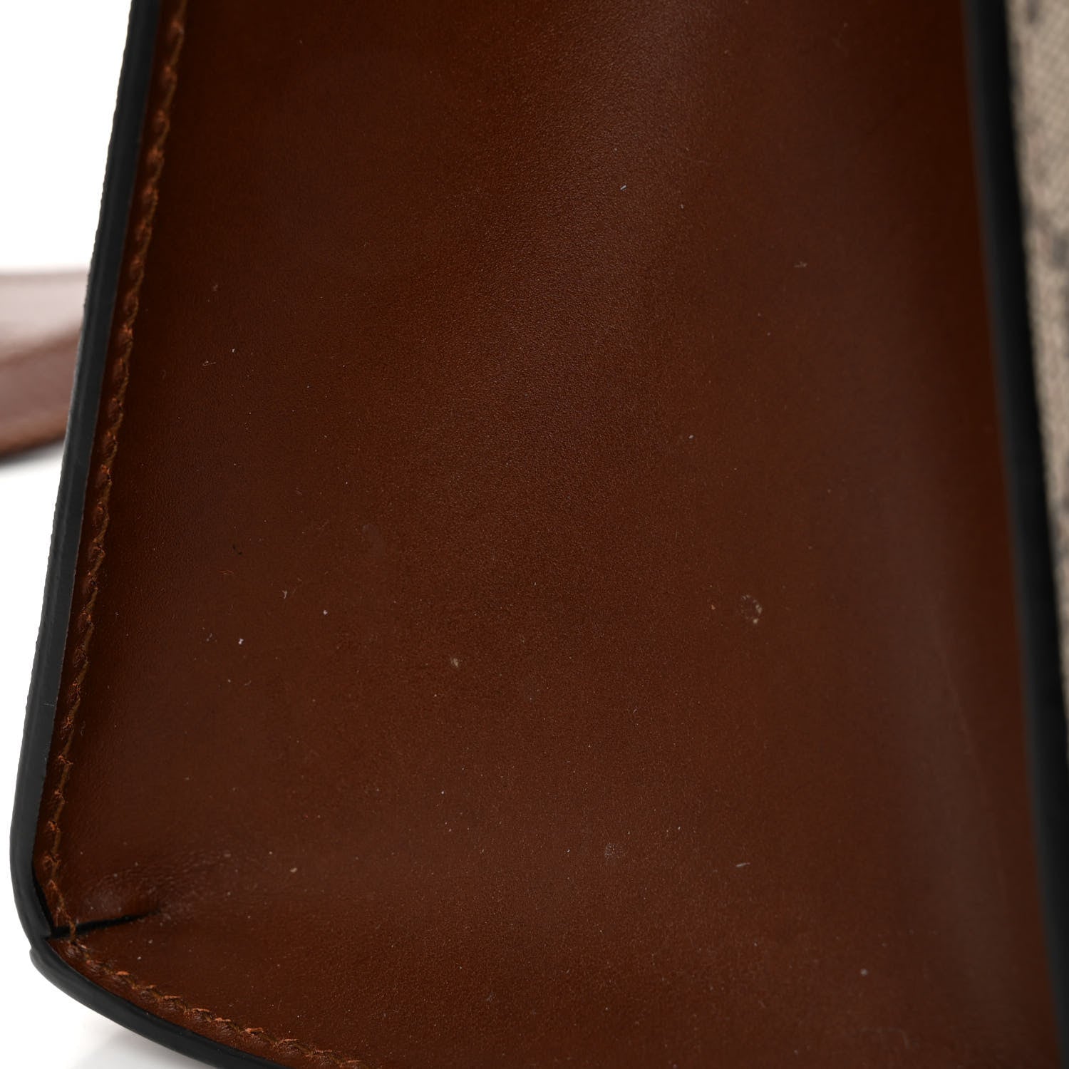 Gucci GG Supreme Monogram Calfskin Small Padlock Top Handle Bag Beige Black Cuir 11 of 11