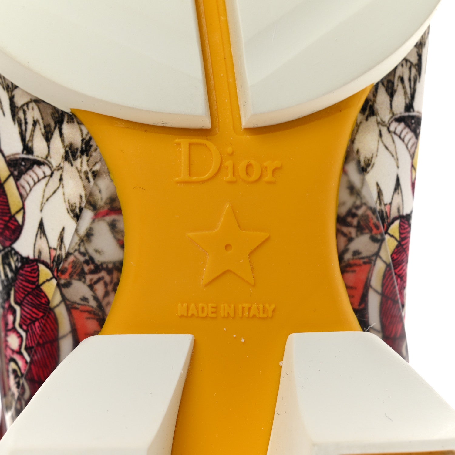 Christian Dior Neoprene Rubber Champetre Print Womens D-Connect Sneakers 36 White Multicolor 8 of 9