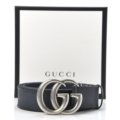 Gucci Cuoio Toscano Nickel Double Double G 40mm Belt 105 42 Blue 4 of 4