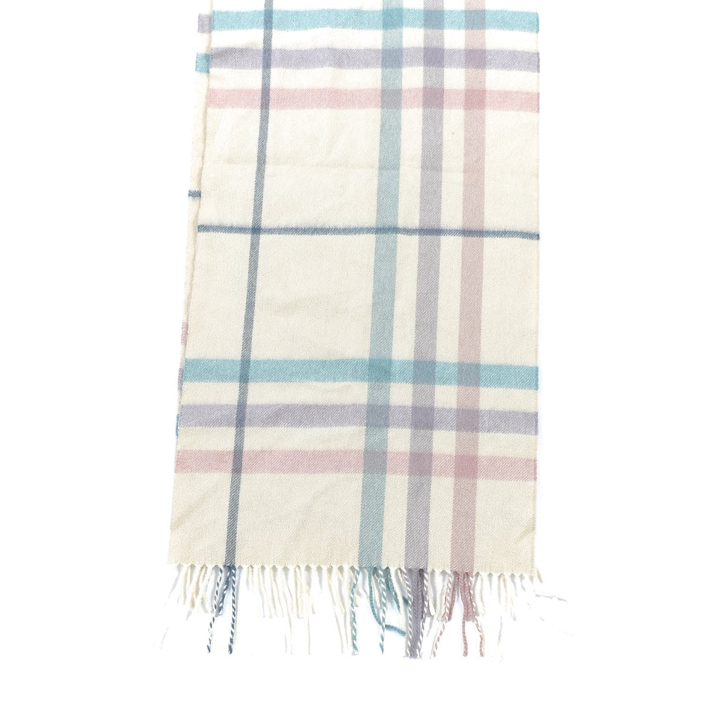 Burberry Cashmere Giant Check Fringe Scarf Multicolor 4 of 5