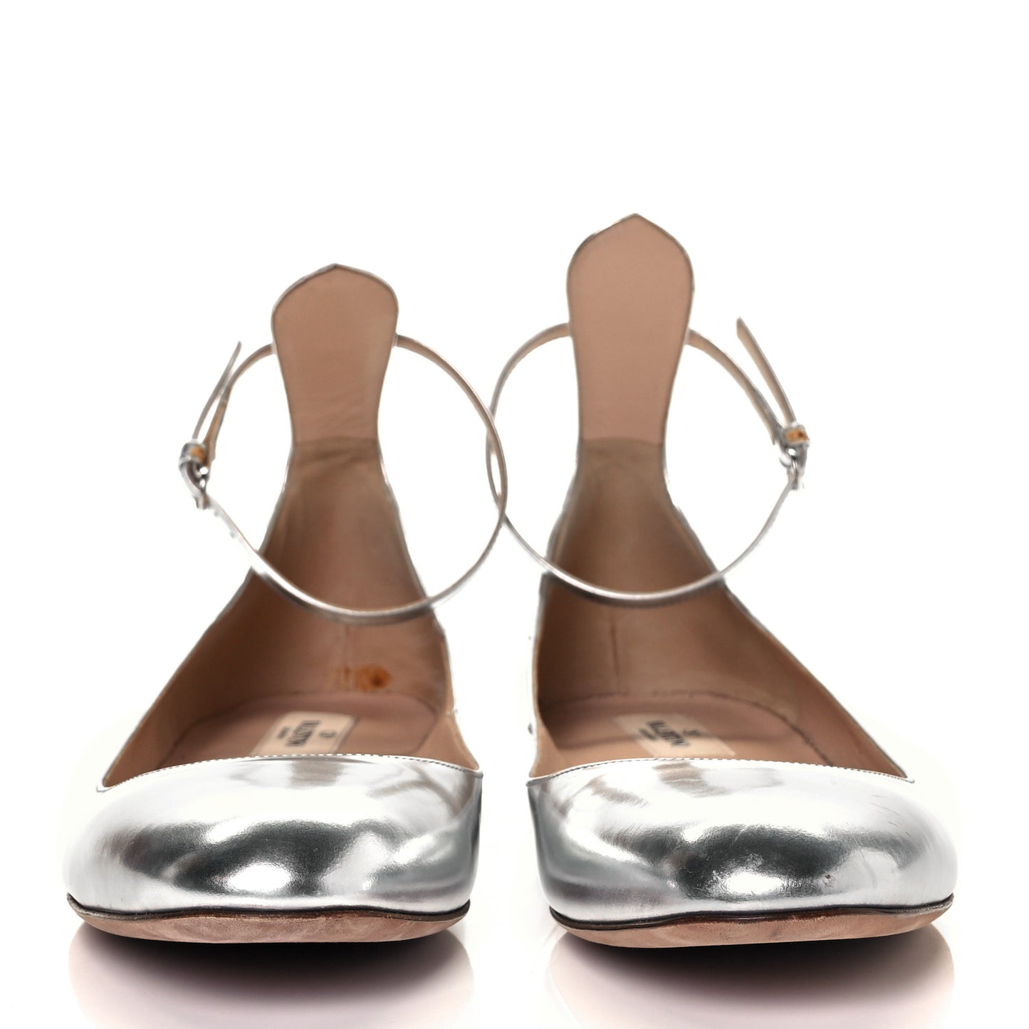 Patent Tan-Go Ballerina Flats 40.5 Silver
