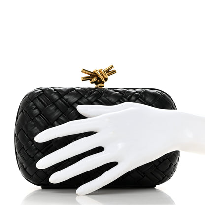 Bottega Veneta Nappa Intrecciato Knot Clutch Black 2 of 6