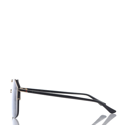 Gucci Metal Rimless Square Sunglasses GG0291S Blue Gold 3 of 7