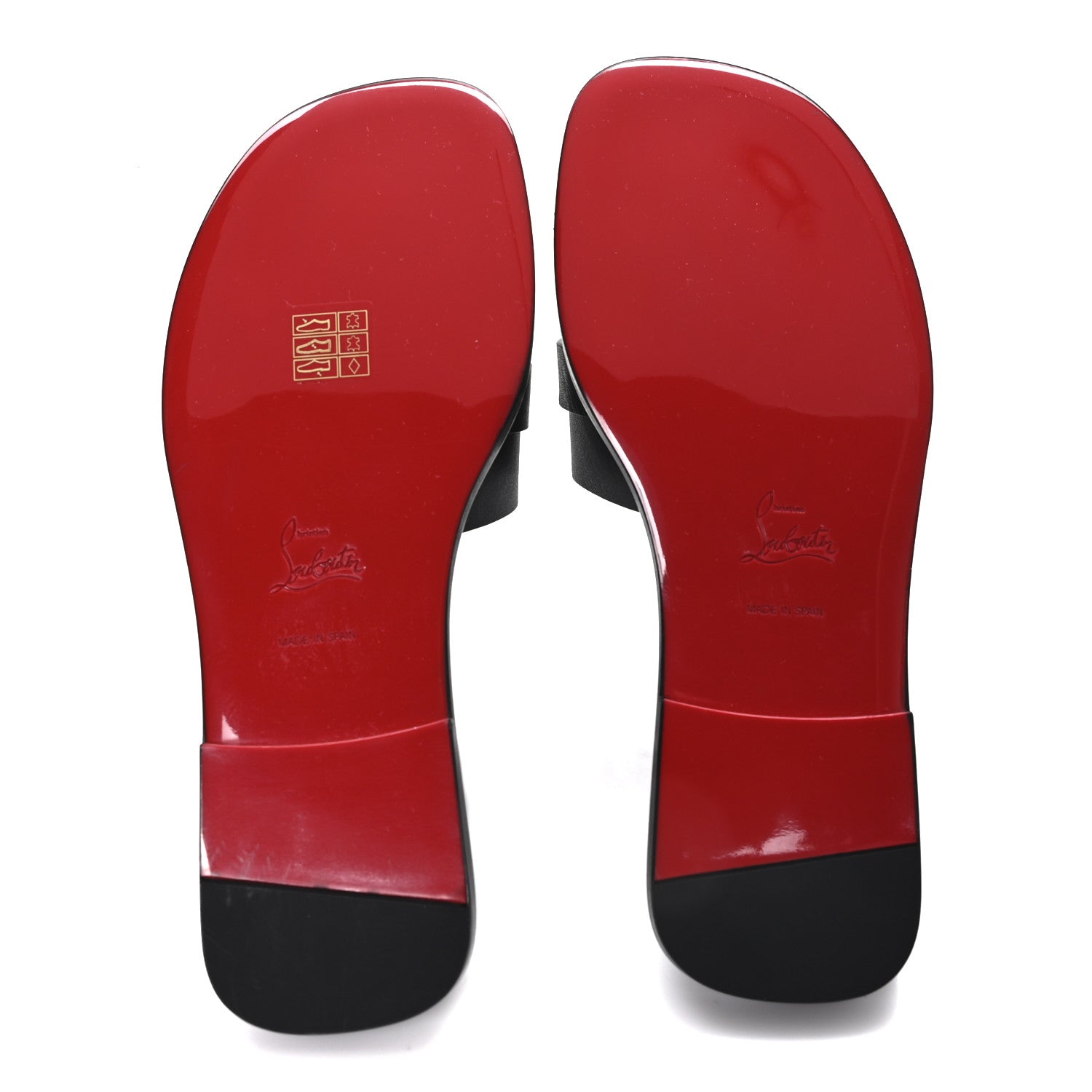 Christian Louboutin Calfskin Her In Roma Flat Slides 37.5 Black 6 of 8